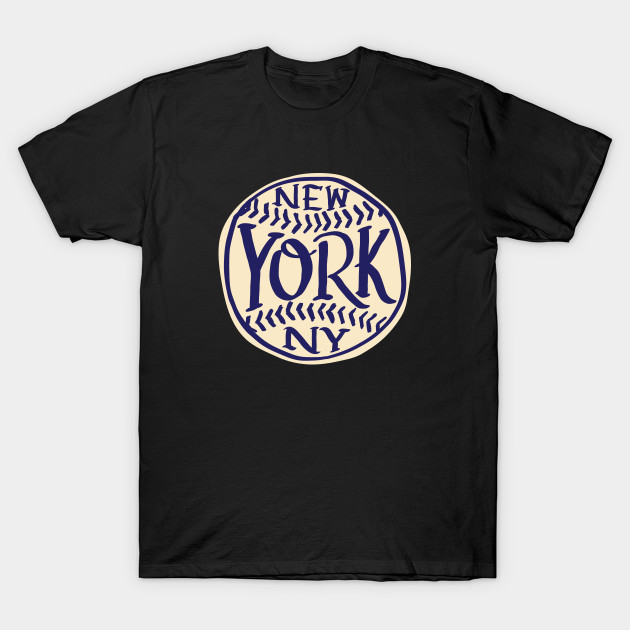 NYC New York Hand Drawn Typography Baseball